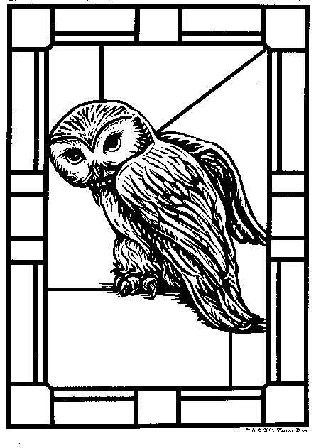 Print Hedwig de Uil kleurplaat